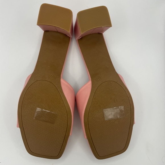 JOURNEE Collection vegan leather pink block heel sandals women’s Size 12 - Picture 7 of 11